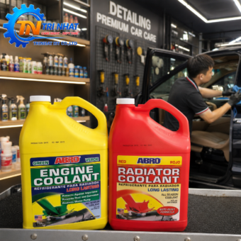 Nước làm mát khoang động cơ ABRO Engine Coolant 3.79L (Xanh & Đỏ)