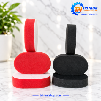 Miếng Bọt Biển Thay Thế Cho Cây Cọ Dưỡng Lốp Xe (Màu Đỏ/Đen) Detailing: Tiết Kiệm & Hiệu Quả