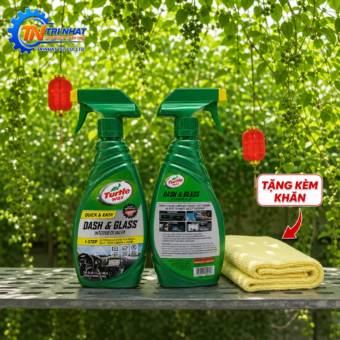 Chai xịt vệ sinh nội thất và kính Turtle Wax Dash & Glass Interior Detailer (680ml)