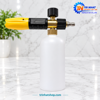 Bình Phun Bọt Tuyết 1L OEM | Cổ Đồng, Cụm Phun Hợp Kim, Dùng Được Nước Rửa Xe Không Chạm