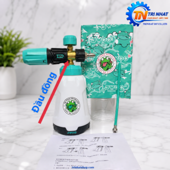 Bình Phun Tạo Bọt Tuyết JIONG WA Frog Foam Generator 1L Hàng Nội Địa Trung (Đầu Foam Đồng Nguyên Khối)