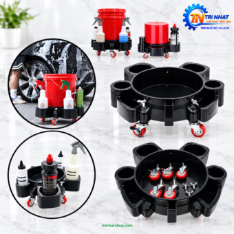 Đế Để Xô Rửa Xe Tích Hợp Khay Dụng Cụ Có Bánh Xe Đẩy 360 Độ