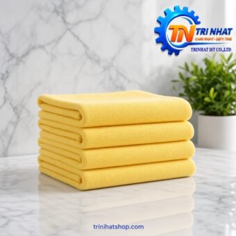 Khăn Lau Wax, Lau Xi, Lau Phủ Ceramic Không Viền 40x40 Màu Vàng