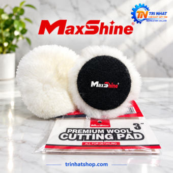 Phớt Lông Cừu Dài (Không Đệm) 3 Inch Maxshine Cutting Pad: Cắt Xước Mạnh Cho Khe Hẹp