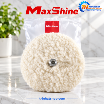 Phớt Lông Cừu Dài 2 Mặt Maxshine Rotary Wool Compound Pad: Cắt Xước Phá Nặng Cho Máy Rotary