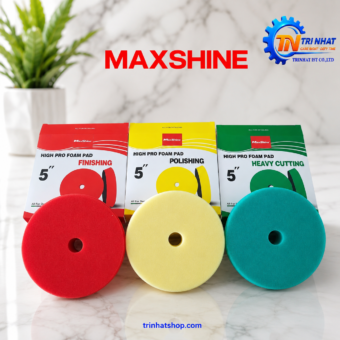 Phớt Xốp Đánh Bóng 5 Inch Maxshine Foam Pad: Bộ 3 Bước Cutting - Polishing - Finishing Chuyên Nghiệp