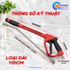 Súng Rửa Xe Cao Áp Max 5000PSI Màu Đỏ Đen (Dạng Dài 110cm)